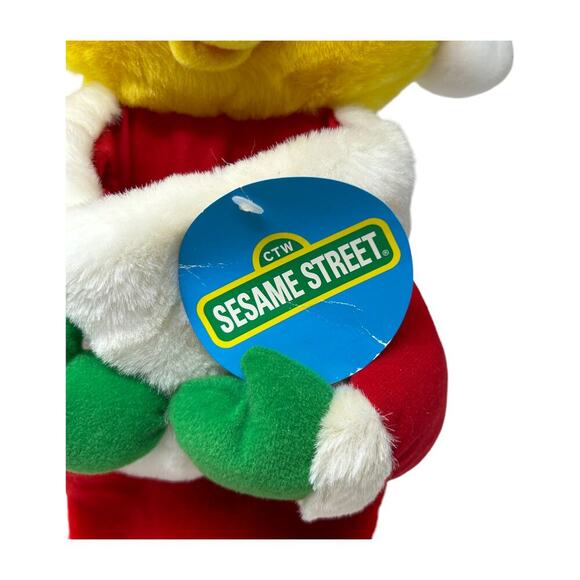 Sesame Street Christmas Stocking Big Bird 3D Plush Santa Kurt Adler Vintage 1999 - Picture 6 of 16